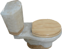 Weiße Onyx Toilette