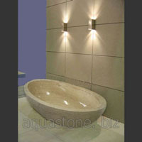 design for travertine natural outside bathtub