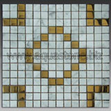 gold metal and marble mosaic