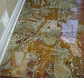 green onyx stone floor