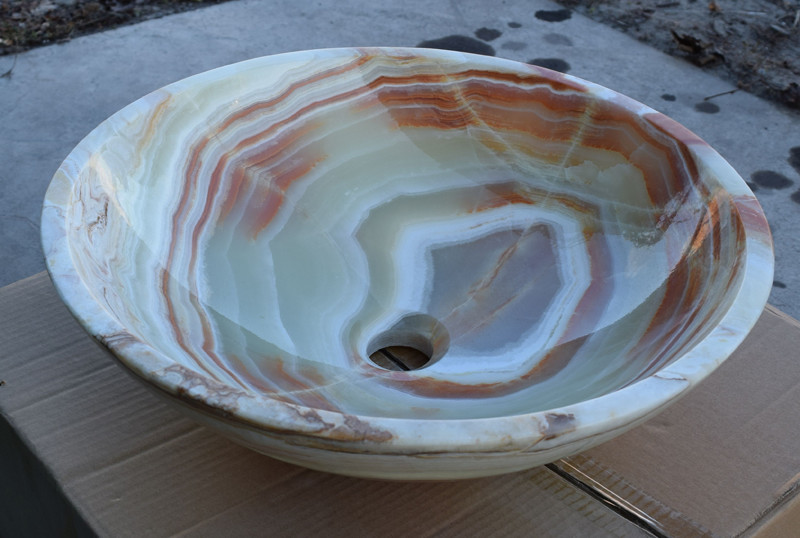 Arbeitsplatte Onyx Waschbecken