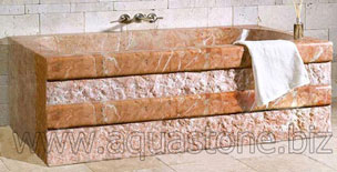Rote Marmorbadewanne von Alicante