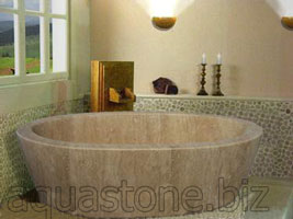 Travertin Badewanne