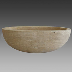 bathtube made out of travertine
