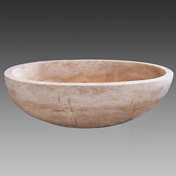 baige travertine bathtube