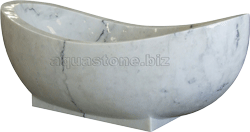 Weiße Marmorbadewanne