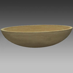 beige travertine marble bathtub