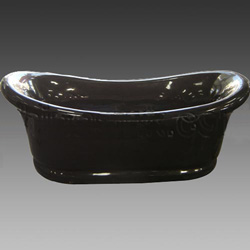Absolut schwarze Granitbadewanne