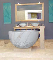 Weiße Mond-Marmorbadewanne