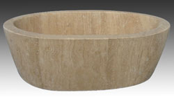 classic romano travertine bathtub