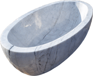 Marmorbadewanne moon white