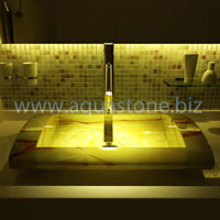Grüner Onyx Art Stein Waschbecken