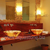 Ruby Onyx Waschbecken Bad Projekt