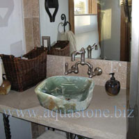 Königin Onyx Waschbecken Badezimmer Projekt