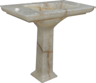 Weiße Onyx-Badezimmer-Sockel-Wanne